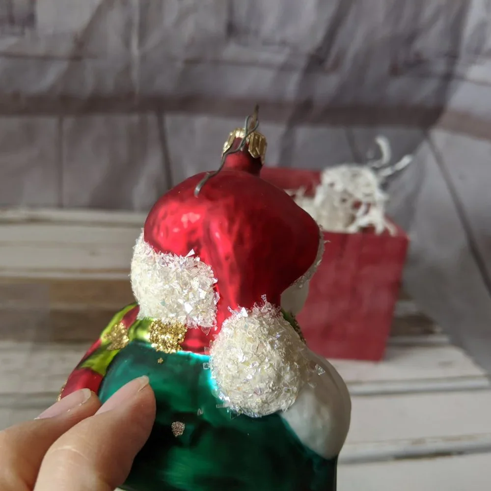 Hallmark 1999 Jolly Snowman Blown Glass Crown‎ Refl